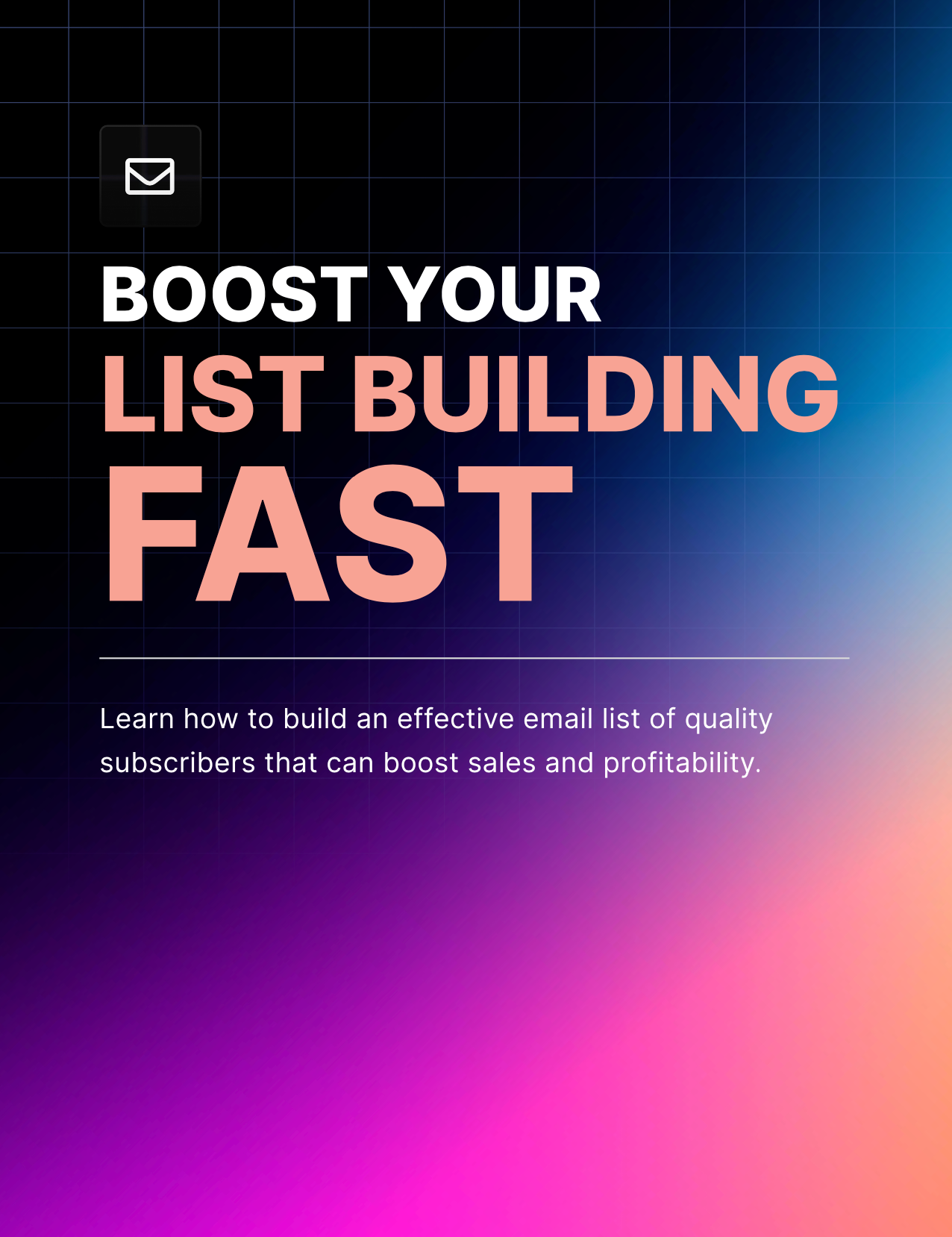 Boost Your List Building Fast - EBook